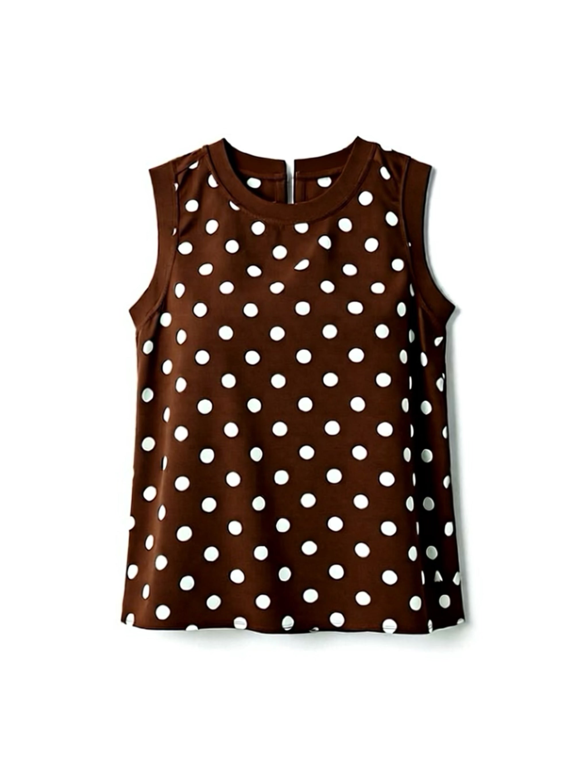 Brown Polkadot Vest