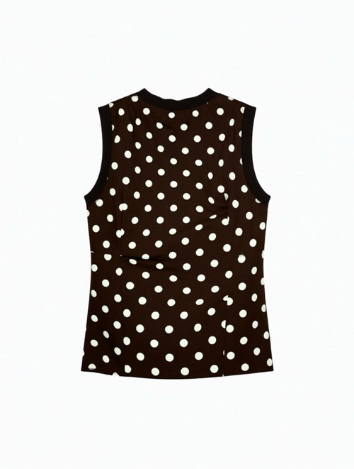 Brown Polkadot Vest