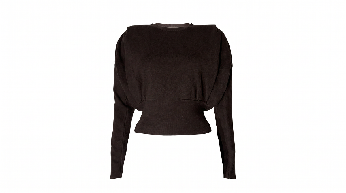Brown Knit Top