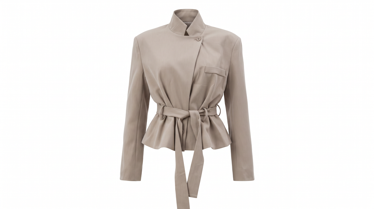 Taupe Belted Jacket
