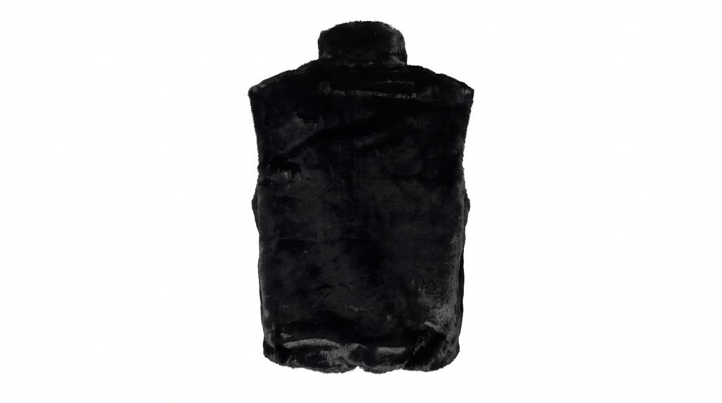 Black Faux-Fur Gilet