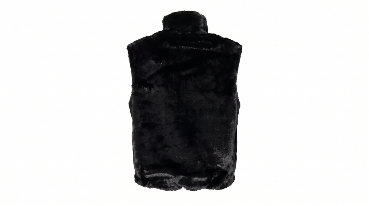 Black Faux-Fur Gilet