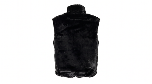Black Faux-Fur Gilet