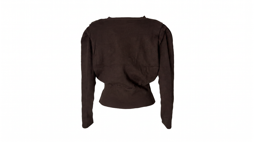 Brown Knit Top