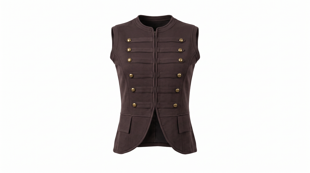 Brown Buttoned Top