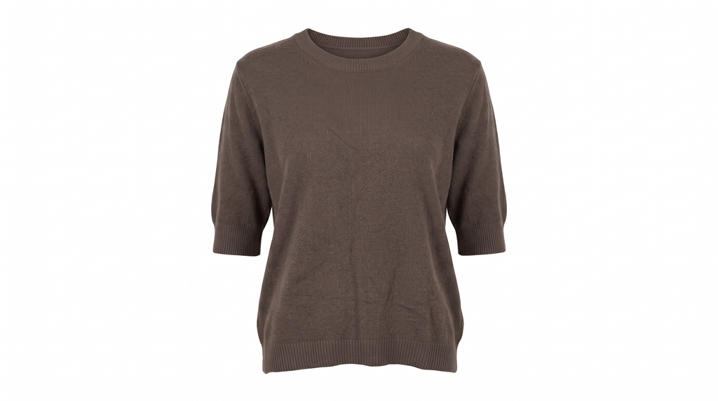 Dark Brown Knit Taupe Jumper