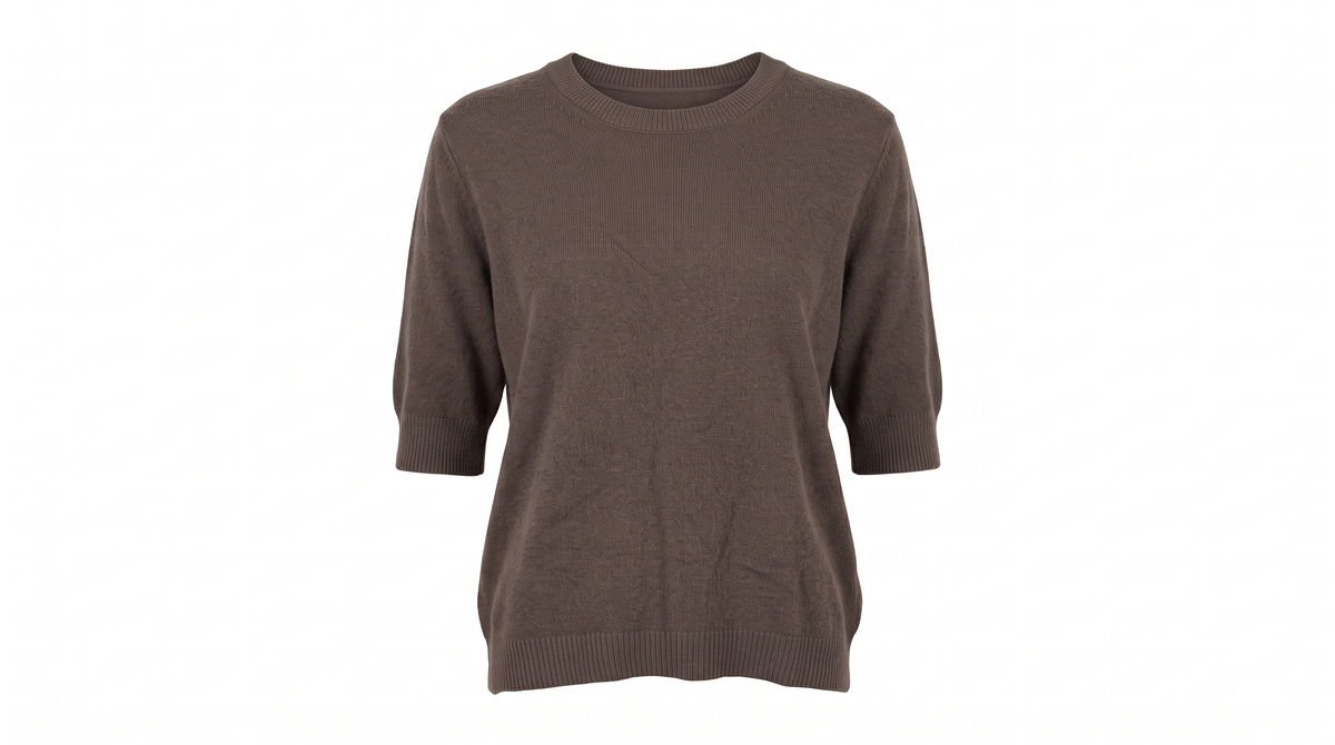 Dark Brown Knit Taupe Jumper