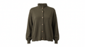 Olive Ruffle-Neck Cardigan