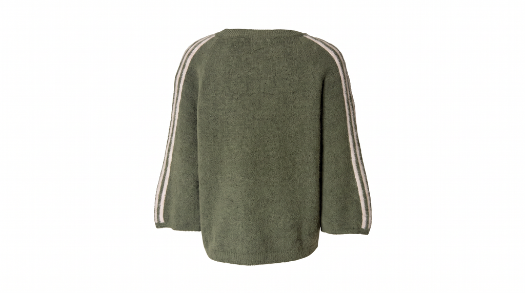 Olive Green Striped Jumper