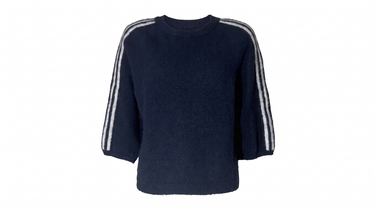 Navy Blue Striped Jumper